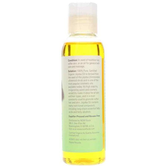Jojoba Oil Certified Organic, NOW